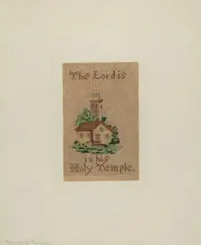 Bookmark, c. 1939. Creator: Manuel G. Runyan