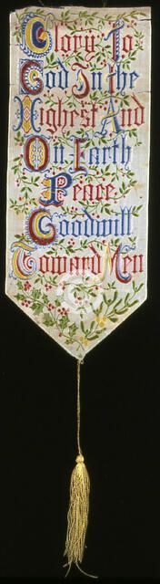 Bookmark with Tassel, Coventry, 19th century. Creator: Thomas Stevens.