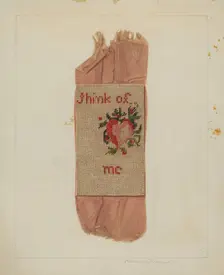 Bookmark (Valentine), c. 1938. Creator: Manuel G. Runyan