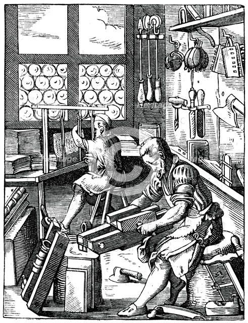 'Bookbinders', 16th century, (1870).Artist: Jost Amman