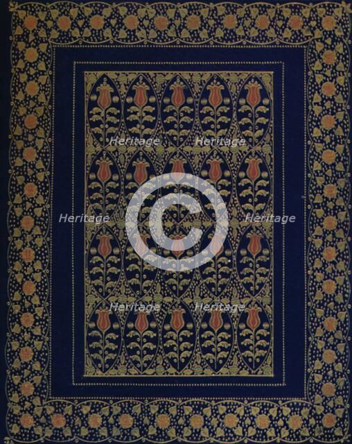 'Bookbinding in Blue Morocco with Inlay and Gold Tooling', 1914. Artist: Edward Sullivan.