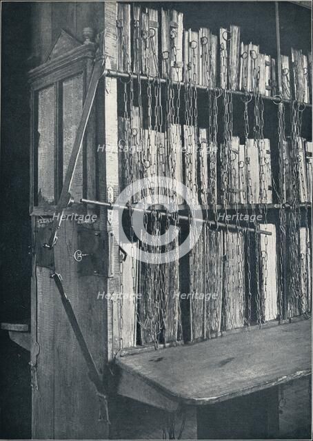 Bookcase, 15th century, with some later editions, and catalogue frame, 17th century, c1931. Artist: Unknown.