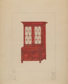 Bookcase, 1935/1942. Creator: Henry Meyers