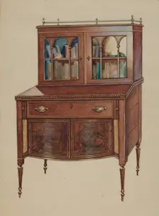 Bookcase, 1935/1942. Creator: Unknown