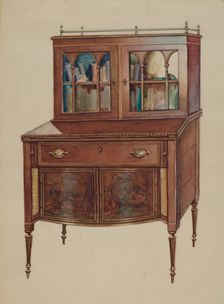 Bookcase, 1935/1942. Creator: Unknown
