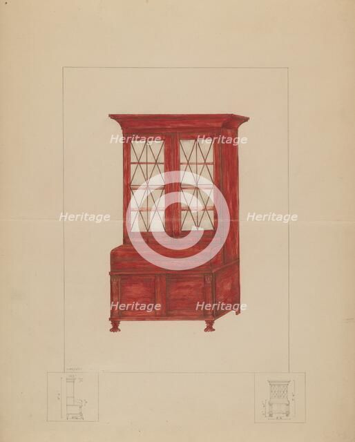 Bookcase, 1935/1942. Creator: Henry Meyers.