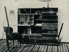 Bookcase and Chair. Designed and executed by Hans Hartl c1927