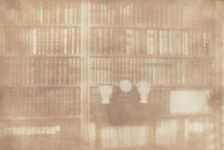 [Bookcase at Lacock Abbey], 1839. Creator: William Henry Fox Talbot