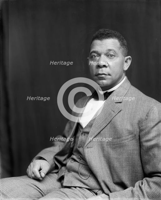Booker T. Washington, half-length portrait, seated, c1895. Creator: Frances Benjamin Johnston.