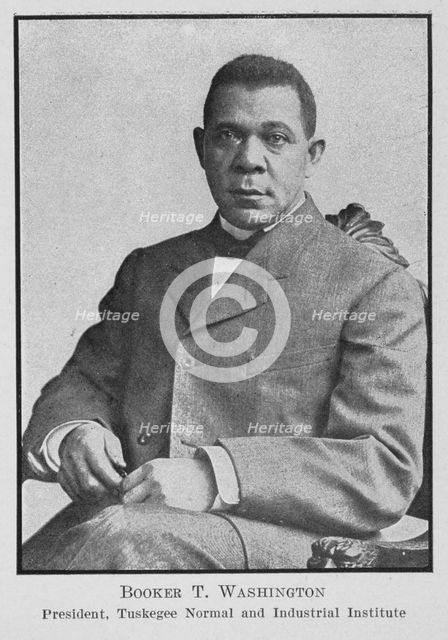 Booker T. Washington; President, Tuskegee Normal and Industrial Institute, 1911. Creator: Unknown.