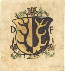 Bookplate of Dominicus Frauenfelder, c. 1500. Creator: Unknown