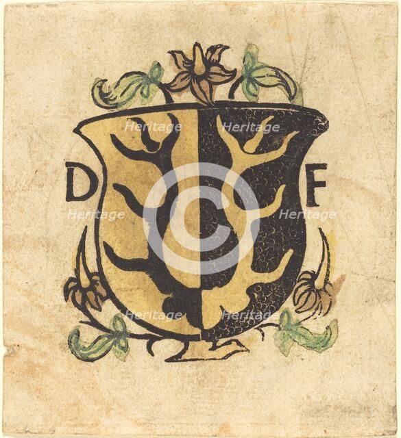 Bookplate of Dominicus Frauenfelder, c. 1500. Creator: Unknown.