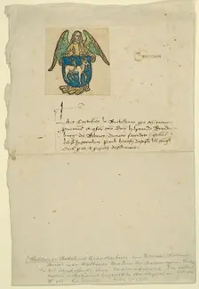 Bookplate of Hildebrand von Brandenburg, c. 1470-80. Creator: Unknown