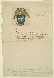 Bookplate of Hildebrand von Brandenburg, c. 1470-80. Creator: Unknown