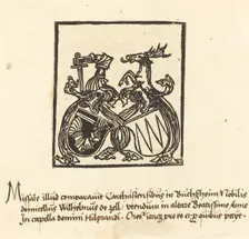 Bookplate of Wilhelm von Zell, in or after 1500. Creator: Unknown
