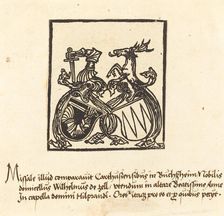 Bookplate of Wilhelm von Zell, in or after 1500. Creator: Unknown