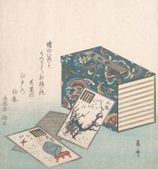 Books and Cards, 18th-19th century., 18th-19th century. Creator: Reisai