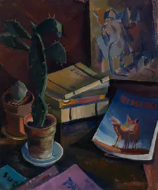 Books on a Table, 1928. Creator: Ilmari Aalto