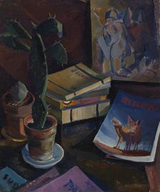 Books on a Table, 1928. Creator: Ilmari Aalto