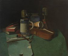 Books, Mug, Pipe and Violin, 1880. Creator: John Frederick Peto