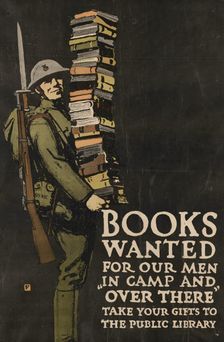 Books Wanted for Our Men in Camp and Over There..., [Recto], 1918. Creator: Charles Buckles Falls