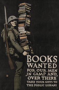 Books Wanted for Our Men in Camp and Over There..., [Recto], 1918. Creator: Charles Buckles Falls