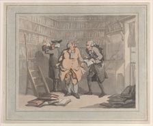 Bookseller and Author, September 25, 1784., September 25, 1784. Creators: Thomas Rowlandson, Samuel Alken