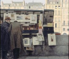 Bookseller on the Quai des Grands-Augustins, c1949. Creator: Bernard Boutet de Monvel