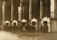 Book trade in Leningrad near the Kazan Cathedral, 1920-1929. Creator: Unknown