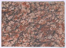 Book cover with marbled pattern, 19th century. Creator: Anon
