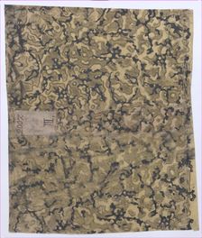 Book cover with marbled pattern, 19th century. Creator: Anon