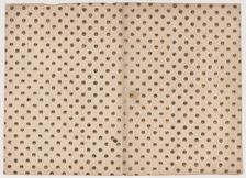 Book cover with overal circle and dot pattern, 19th century. Creator: Anon