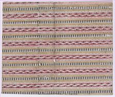 Book cover with overall geometric and stripe pattern, 19th century. Creator: Anon