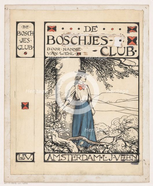 Book cover design for: Nannie van Wehl, De Boschjes-Club, 1905, in or before 1905. Creator: Willem Wenckebach.