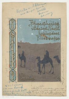 Book cover design for Anthology of One Thousand and One Nights by Pieter Louwerse, 1910 or earlier. Creator: Louwerse, H.C.