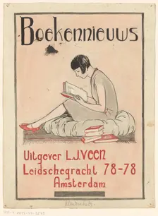 Book cover design for: Book news: Publisher L.J. Veen, c. 1930, c.1930. Creator: Unknown