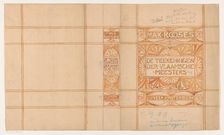 Book cover design for "The Drawings of the Flemish Masters" by Max Rooses, 1900-1915. Creator: Johann Georg van Caspel