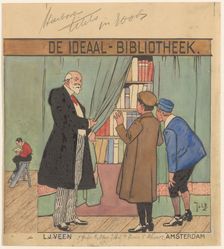 Book cover design for the series: "The Ideal Library" of publishing company..., 1914 or earlier.. Creator: Johan Coenraad Braakensiek