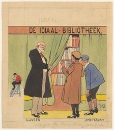 Book cover design for the series: "The Ideal Library" of publishing company..., 1914 or earlier.. Creator: Johan Coenraad Braakensiek