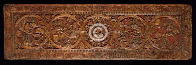 Book Cover for a Manuscript of the Perfection of Wisdom (Ashtashasrika..., Sutra, 14th cent. Creator: Unknown.