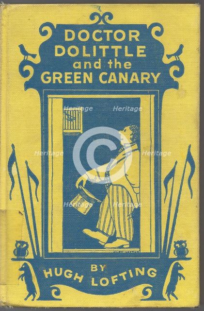 Book Cover for Doctor Dolittle and the Green Canary by Hugh Lofting, 1940s. Artist: Lofting, Hugh (1886-1947)