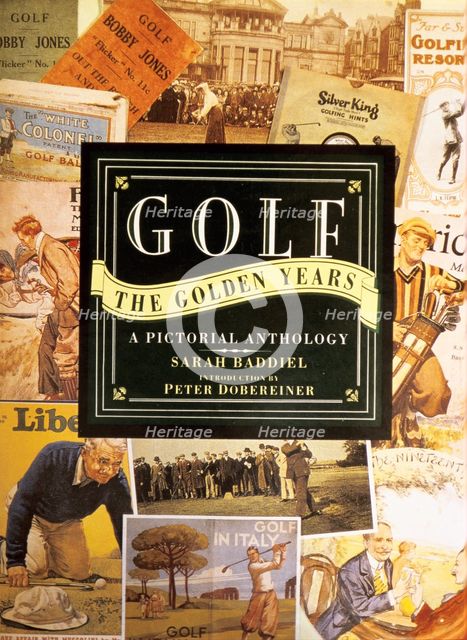 Book cover, "Golf - The Golden Years", Sarah Fabian Baddiel, British, 1992. Creator: Unknown.