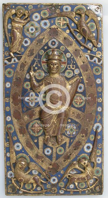 Book Cover Plaque with Christ in Majesty, French, ca. 1185-1210. Creator: Unknown.