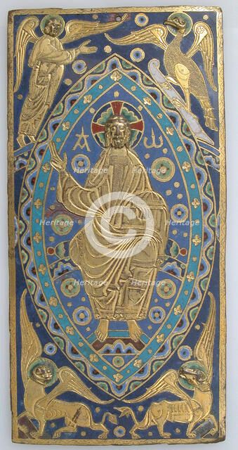 Book-Cover Plaque with Christ in Majesty, French, ca. 1200. Creator: Unknown.