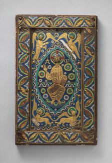 Book-Cover Plaque with Christ in Majesty, French, ca. 1210-20. Creator: Unknown