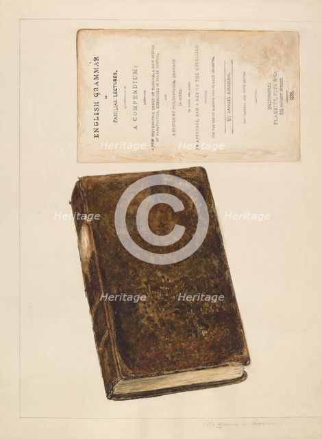 Book - English Grammar, c. 1936. Creator: Magnus S. Fossum.