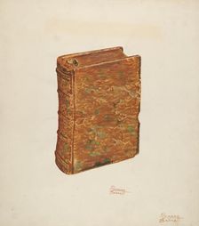 Book Flask, c. 1939. Creator: Richard Barnett