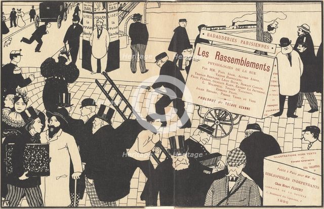 Book jacket for "Les Rassemblements", 1896. Creator: Félix Vallotton.