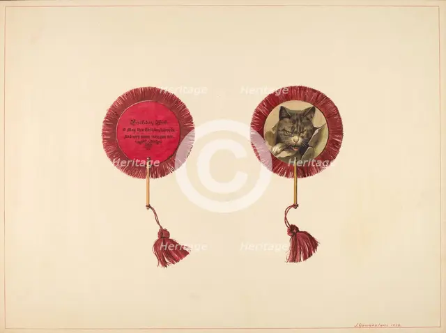 Book Mark & Birthday Wish, 1938. Creator: J. Howard Iams.