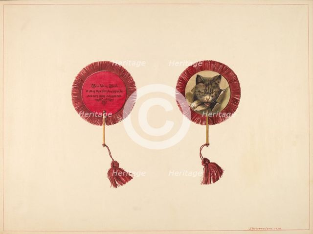 Book Mark & Birthday Wish, 1938. Creator: J. Howard Iams.